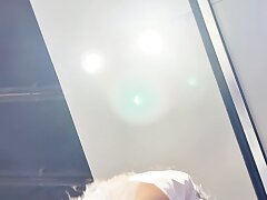 KFC_JK_uniform_student_girl Seductive Babe Kisses Older Man, Teasing Him with Tempting Breasts