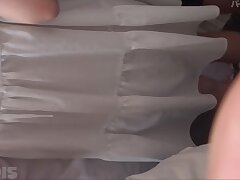 bs16 Hot Asian Queen In Stockings Gets Covered in Warm Semen During Blowjob