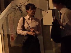 parupunten119p Naughty Japanese Student Silently Pleasures Herself Under Desk