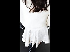 OTF235X Sensual Asian Chick in Uniform Displays Her Hot Body Skills